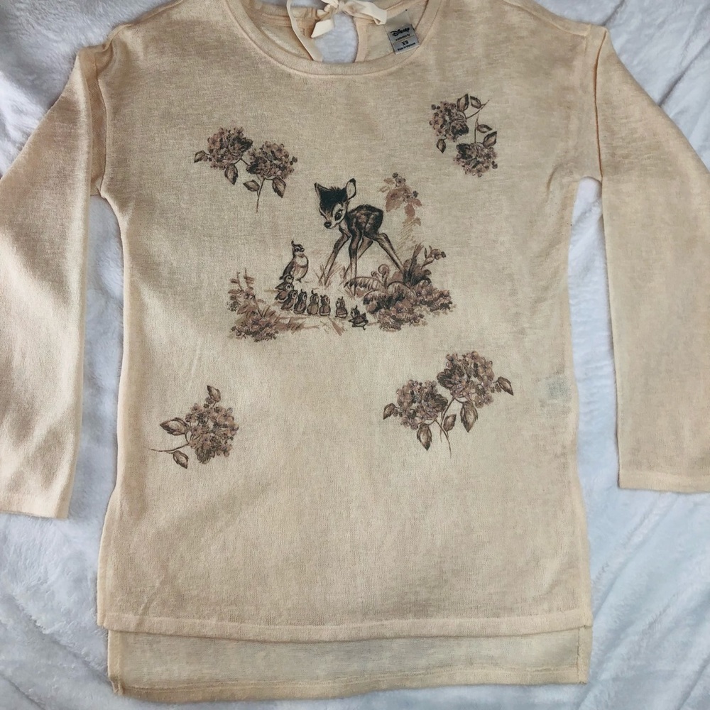 Disney x Lauren Conrad adorable Bambi high low top w ribbon keyhole back